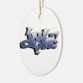 dansgraffiti keramisch ornament (Links)
