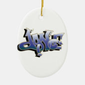 dansgraffiti keramisch ornament (Voorkant)