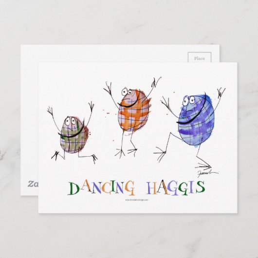 danshaggis briefkaart (Voorkant / Achterkant)