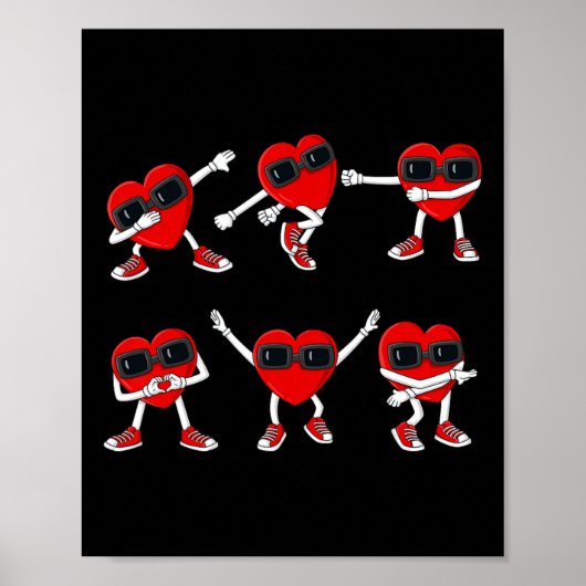 Dansharten Dance Challenge Valentijnsdag Boys Poster (Voorkant)