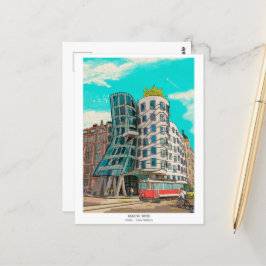 DansHouse Prague Czech Republic Whimsical Art Briefkaart