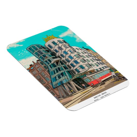 DansHouse Prague Czech Republic Whimsical Art Magneet (Rechterzijde)