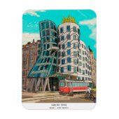 DansHouse Prague Czech Republic Whimsical Art Magneet (Verticaal)