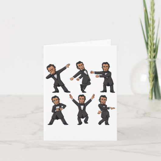 Dansing Abraham Lincoln 4 juli jongens Kind meisje Kaart (Voorkant)