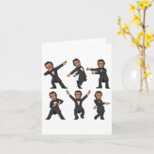 Dansing Abraham Lincoln 4 juli jongens Kind meisje Kaart (Gele Bloem)