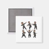 Dansing Abraham Lincoln 4 juli jongens Kind meisje Magneet (Voorkant / Achterkant)