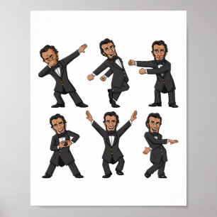 Dansing Abraham Lincoln 4 juli jongens Kind meisje Poster