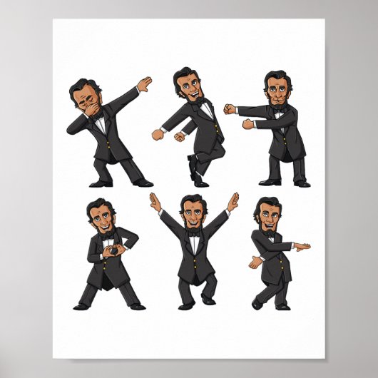 Dansing Abraham Lincoln 4 juli jongens Kind meisje Poster (Voorkant)