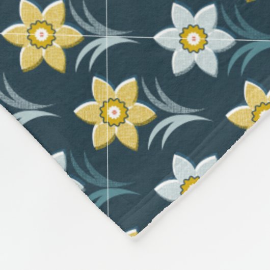 Dansingsdaffodil Fleece Deken (Hoek)