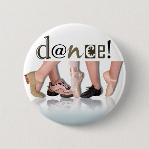 "Dansingsfeet" - Choreograaf, danser, instructeur Ronde Button 5,7 Cm