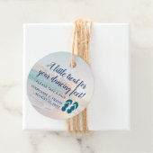 Dansingsfeet Teenslippers Beach Weddenschap Bedankjes Labels (In situ)