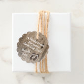 Dansingsfeet Teenslippers Rustic Wedding Bedankjes Labels (In situ)