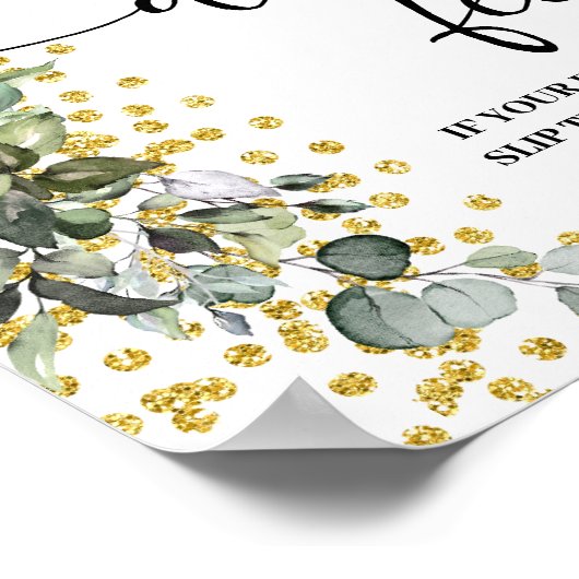 Dansingsfeet Teenslippers Weddenschap Eucalyptus Poster (Hoek)