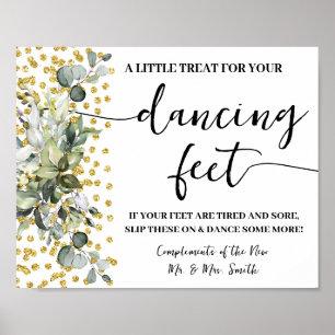Dansingsfeet Teenslippers Weddenschap Eucalyptus Poster
