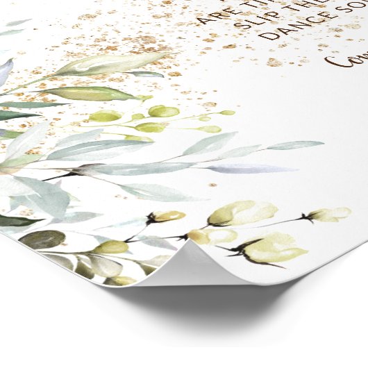 Dansingsfeet Teenslippers Weddenschap kruidenteken Poster (Hoek)