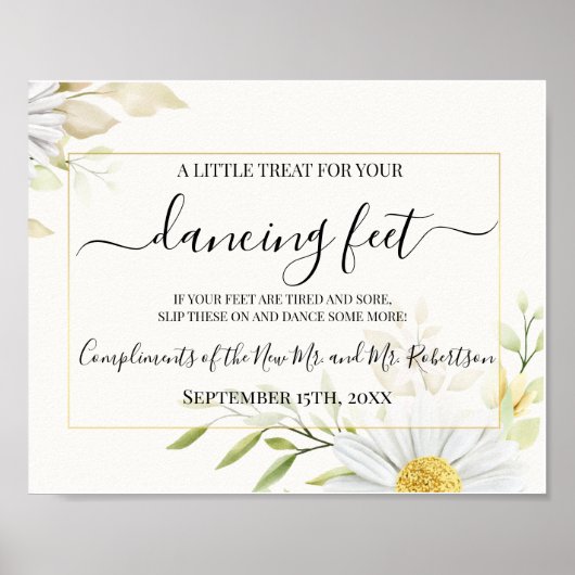 Dansingsfeet Teenslippers Weddenschappen Poster (Voorkant)