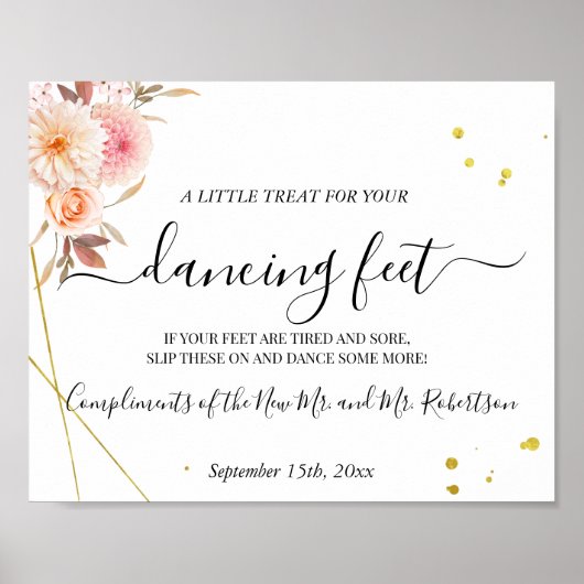 Dansingsfeet Teenslippers Weddenschappen Poster (Voorkant)