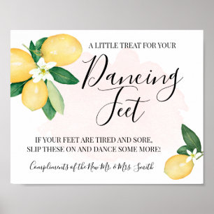 Dansingsfeet Teenslippers Weddenschappen Roze Poster