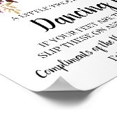 Dansingsfeet Teenslippers Wedding MarsalaBloemteke Poster (Hoek)