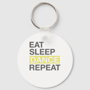 Dansingslover voor Dancer Eat Sleep Dance Herhalen Sleutelhanger