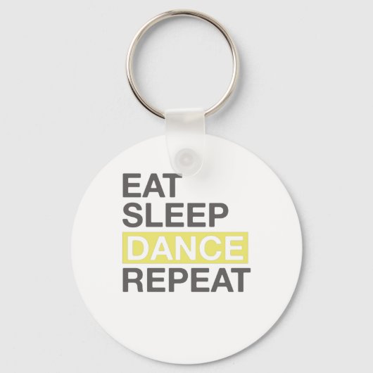 Dansingslover voor Dancer Eat Sleep Dance Herhalen Sleutelhanger (Voorkant)