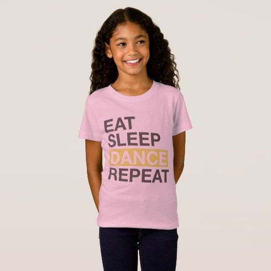 Dansingslover voor Dancer Eat Sleep Dance Herhalen T-shirt (Voorkant volledig)