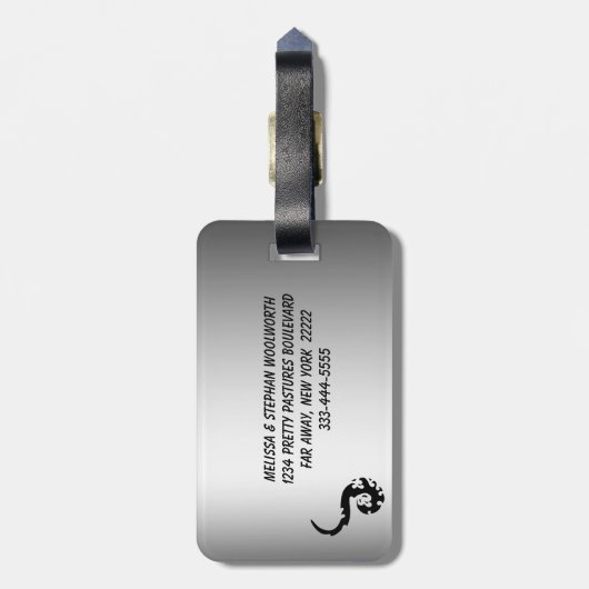 Dansingstekeningen Bagagelabel (Achterkant verticaal)