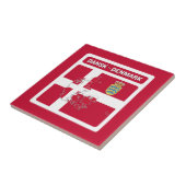 Dansk Denmark vlag Tegeltje (Zijkant)