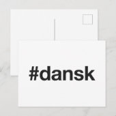 DANSK Hashtag Briefkaart (Voorkant / Achterkant)