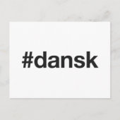 DANSK Hashtag Briefkaart (Voorkant)