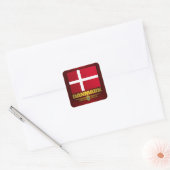 "Dansk Pride" Vierkante Sticker (Envelop)