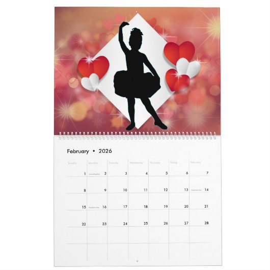 Danskalender Kalender (Feb 2026)