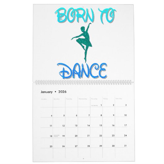 Danskalender Kalender (Jan 2026)