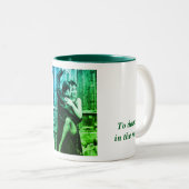 danskans tweekleurige koffiemok (Voorkant rechts)