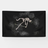 Danskelet in de bovenste Halloween Spandoek (Horizontaal)