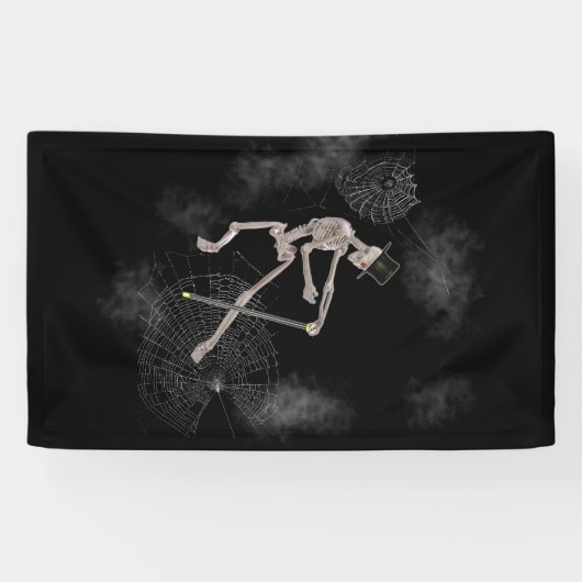 Danskelet in de bovenste Halloween Spandoek (Horizontaal)
