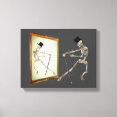 Danskelet in spiegel canvas afdruk (Voorkant)