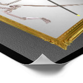 Danskelet in spiegel poster (Hoek)