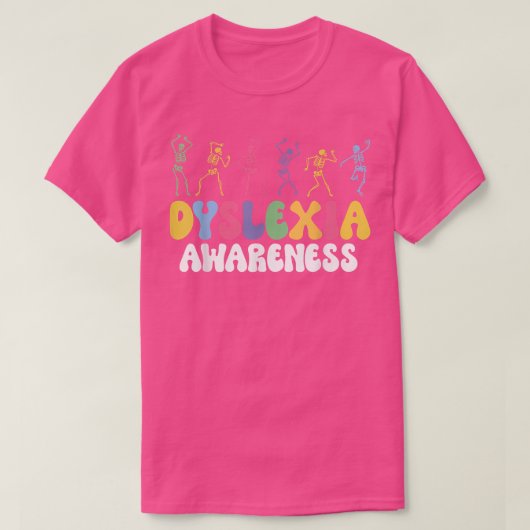 Danskeleton Dyslexie Bewustheid Dyslexie Menta T-shirt (Design voorkant)