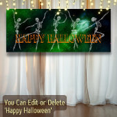 Danskeleton Halloween Party green oranje chic Spandoek
