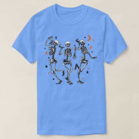 Danskeletons Moon Halloween oktober T-shirt (Design voorkant)