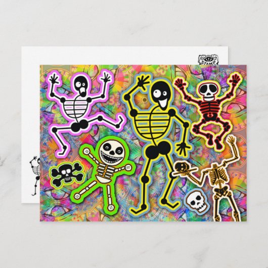 Danskeletten Briefkaart (Voorkant / Achterkant)