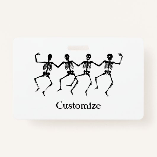 Danskeletten Halloween Badge (Voorkant)