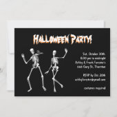 Danskeletten Halloween Costume Party nodigt uit Kaart (Voorkant)