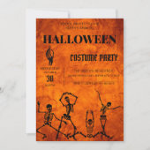 Danskeletten Halloween Costume Party nodigt uit Kaart (Voorkant)