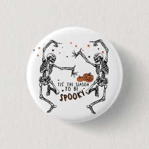 Danskeletten Halloween Ronde Button 3,2 Cm
