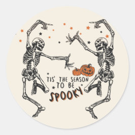 Danskeletten Halloween Ronde Sticker