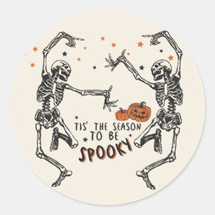 Danskeletten Halloween Ronde Sticker