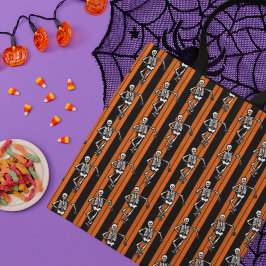 Danskeletten Halloween Striped Tote Bag