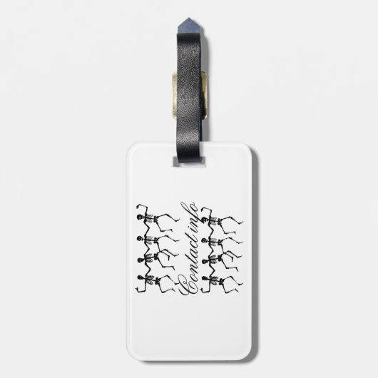 Danskeletten Halloween Thunder_Cove Bagagelabel (Achterkant verticaal)